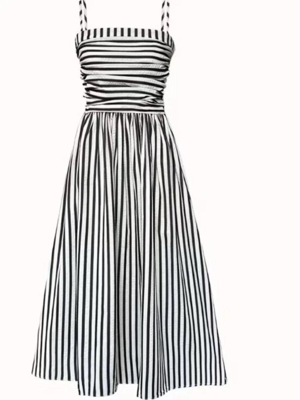 Striped Black & White Maxi Dress - Picture 2 of 5